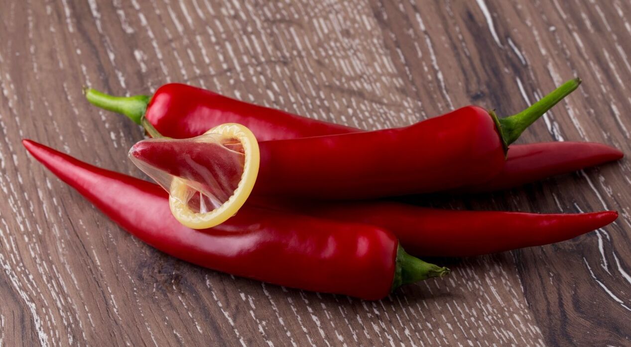 Chili peppers increase the level of testosterone in the male body and improve potency